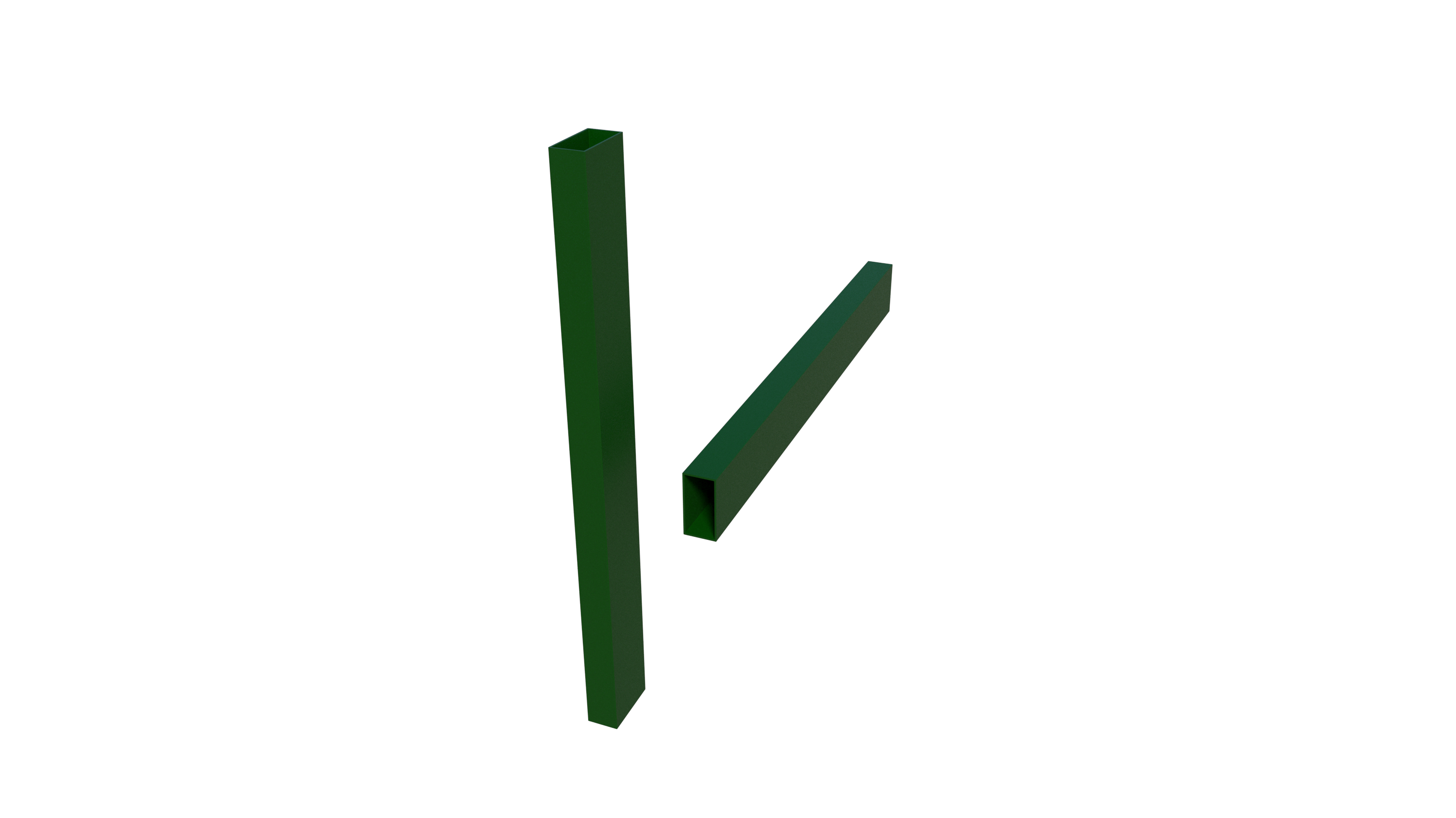 Лаги 40 x 20 х 1,5 / Длина - 6000 Зеленый мох (RAL 6005)