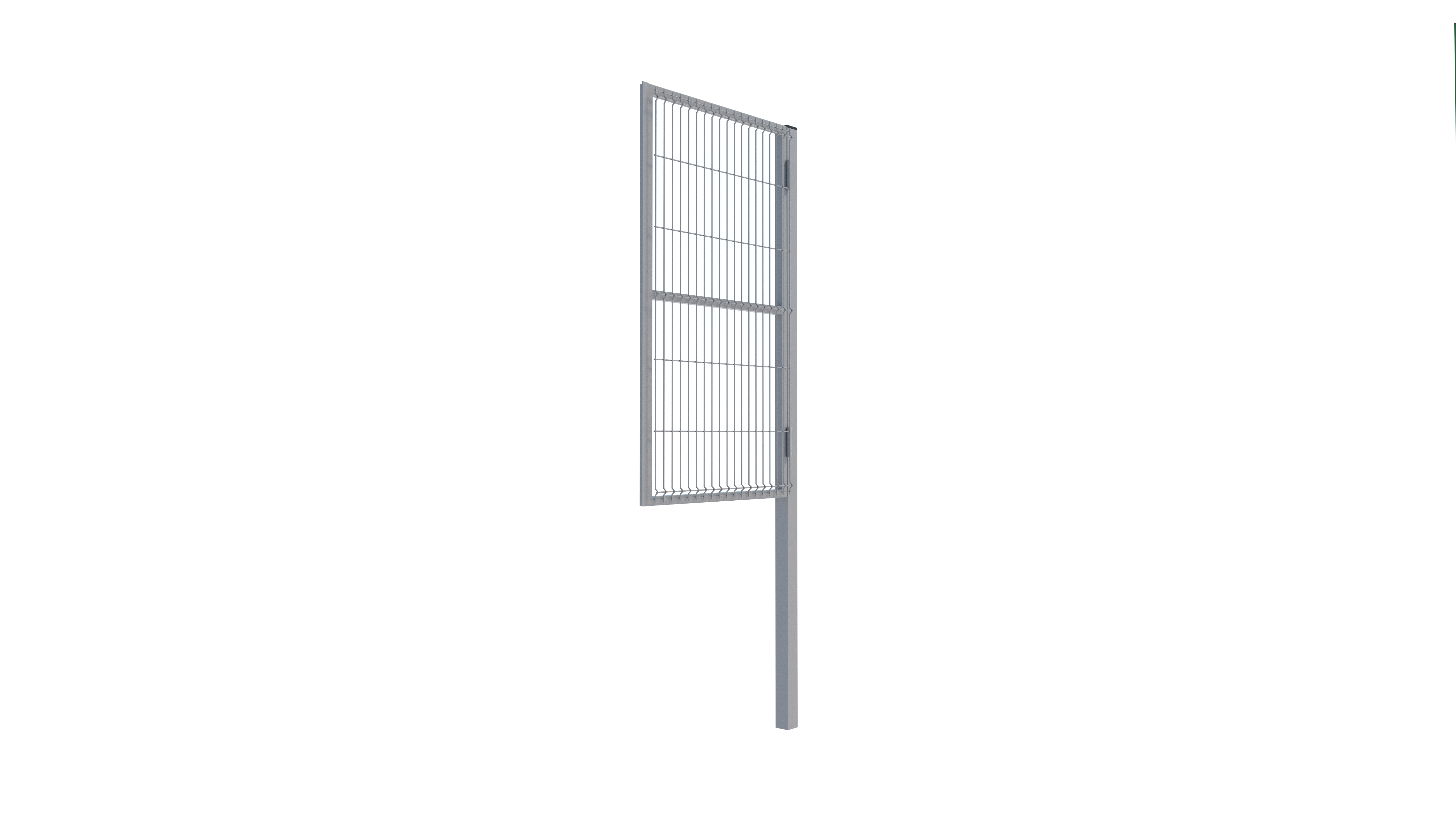 Калитки 3D-сетка 1 60 x 60 Сигнальный серый (RAL 7004)