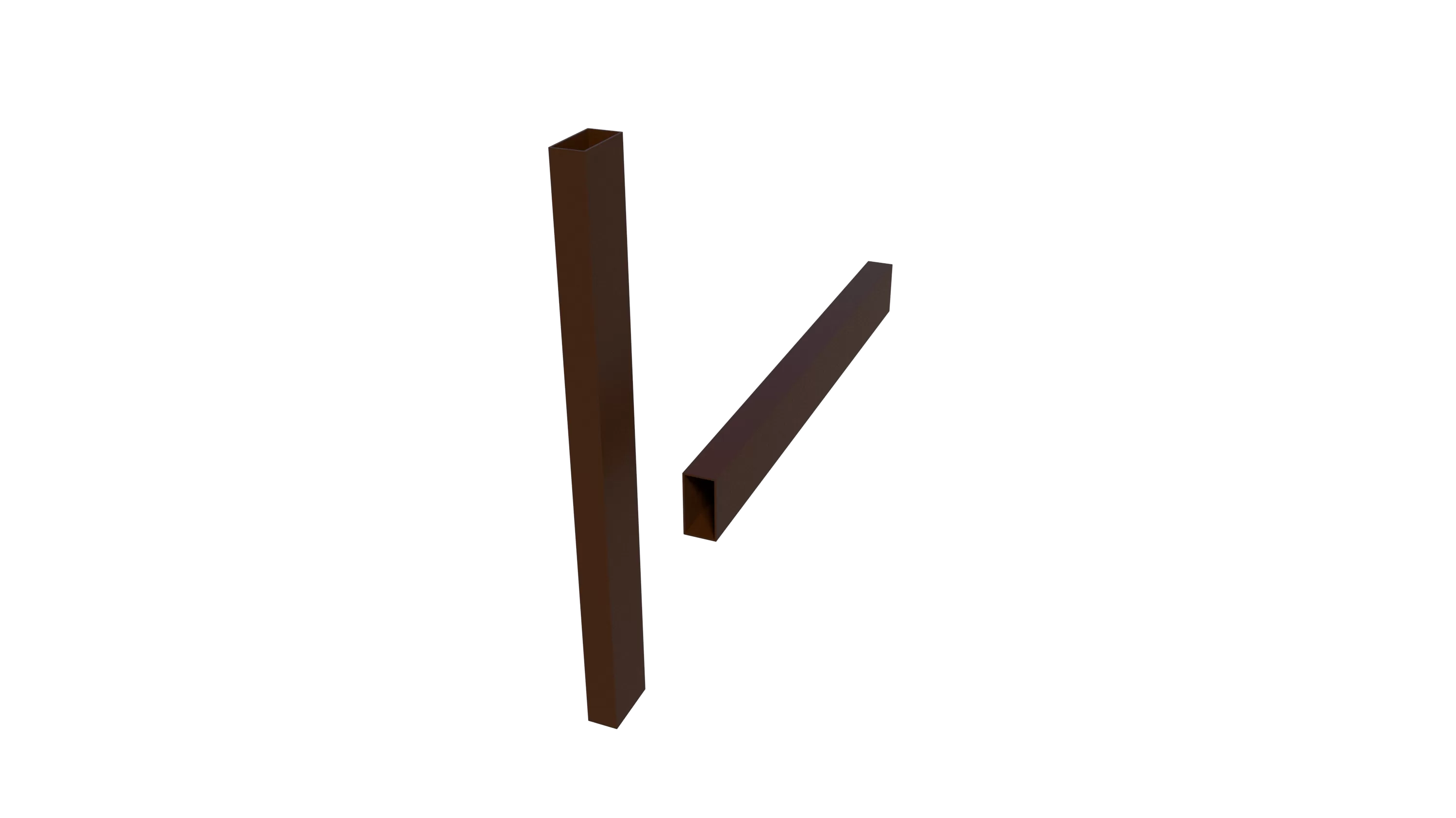 Лаги 40 x 20 х 1,5 / Длина - 6000 Шоколадно-коричневый (RAL 8017)